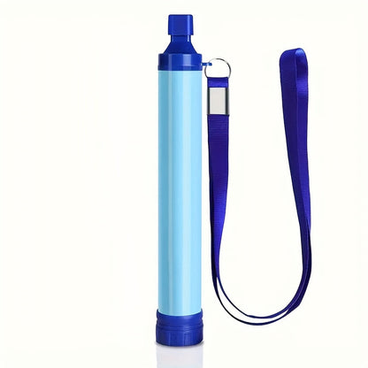 Water Filter Straw Personal Water Purifier Filtration System Removes 99.99% Bacteria Protozoa Lightweight Portable for Camping Hiking Backpacking Survival Emergency Gear with Carabiner Syringe