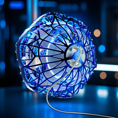 Smart Sensor UFO Hovering Flying Ball Toy Hexagonal Spinning Saucer Drone Autonomous Flight Hand Controlled Indoor Flying Robot Kids Adults Birthday Christmas Gift Blue Purple Red