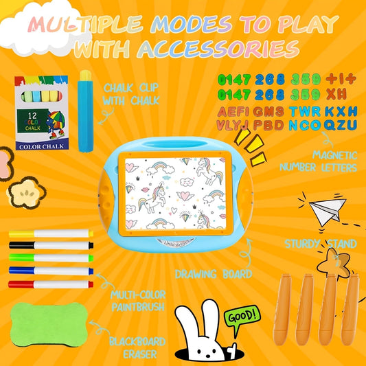 Kids Magnetic Drawing Board Double-Sided Doodle Board with Teaching Supplies – Portable Space-Saving Art Toy for Creative Drawing, Writing & Learning | Gift for Boys & Girls