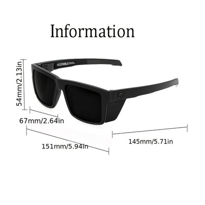 Men's Polarized Square Frame Sunglasses UV400 Photochromic Mirror Lens Full Rim PC Frame Includes Case 10 Colors Outdoor Driving Sport