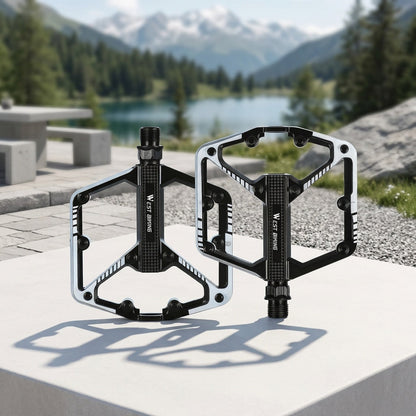 Aluminum Alloy Bike Pedals 3 Bearings Non-Slip Lightweight Bicycle Pedals with Hexagonal Sleeve for Mountain Bikes & Road Bikes – Easy Install, Durable Multi-Color Cycling Accessories, 1 Pair