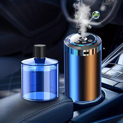 Smart Car Aroma Diffuser with Essential Oils Starry Sky Projection Humidifier Ambient Light Car Air Freshener Ocean Osmanthus Cologne Scent 1.69oz Bottle for Car Interior