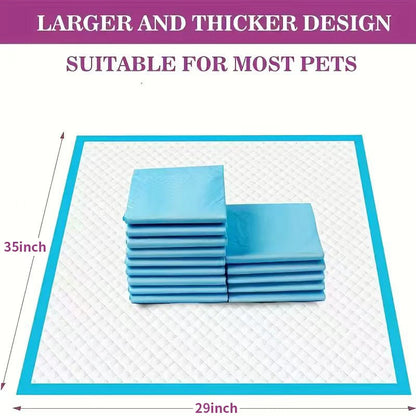 XXXL Dog Pee Pads 80+20 Bonus Pack – 6-Layer Odor-Resistant Leak-Proof Disposable Training Pads for Small Large & Elderly Dogs, Two Sizes 23x23 or 29x35 Inch, 100 Total Pads
