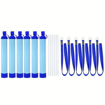 Water Filter Straw Personal Water Purifier Filtration System Removes 99.99% Bacteria Protozoa Lightweight Portable for Camping Hiking Backpacking Survival Emergency Gear with Carabiner Syringe