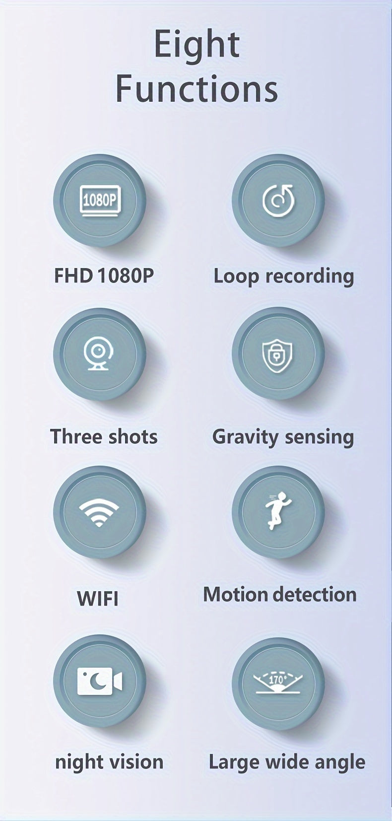 WiFi Dash Camera 2/3 Lens 170° Wide Angle Night Vision Loop Recording G-Sensor 2.0" IPS Screen with 32GB Memory Card - Front Rear Car Camera