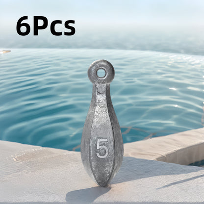 Fishing Sinkers Tackle Weights Lead Bank Sinker 1oz 2oz 3oz 4oz 5oz 6oz 8oz 10oz 12oz 16oz – Snagless Teardrop Design for Bass Catfish Saltwater Freshwater Bottom Fishing Rig, Bulk Multi-Pack