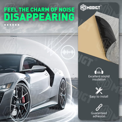 Car Sound Deadener & Heat Shield Mat 22/26 Sqft – Self-Adhesive Aluminum Foil Noise Reduction Insulation, Easy Cut & Install for Floor Door Trunk, Free Installation Tools Included