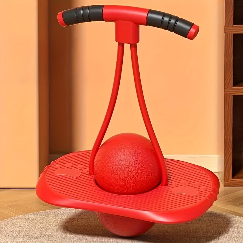 Bounce Ball with Handle for Kids & Adults – Anti-Burst Fitness Hopper Ball, High-Elasticity Jumping Ball, Indoor Outdoor Exercise & Fun, No Battery Needed, Great Gift Idea