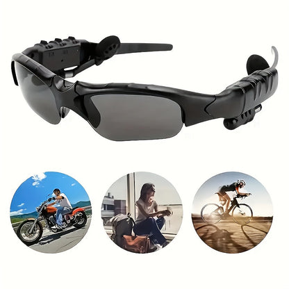 Bluetooth 5.4 Smart Audio Glasses Wireless Headset – Hands-Free Calls & Music, Built-In Condenser Mic, Volume Control, USB Charging, 80mAh Battery, Open Ear Wearable Tech Eyewear for Men & Women
