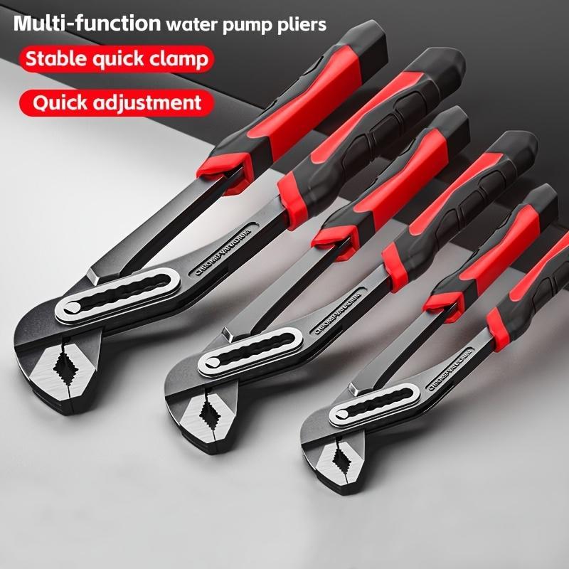 Heavy Duty Adjustable Water Pump Pliers Wrench 8" 10" 12" Large Opening Quick Adjustment for Pipeline Plumbing Bathroom Construction & Car Maintenance