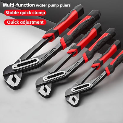 Heavy Duty Adjustable Water Pump Pliers Wrench 8" 10" 12" Large Opening Quick Adjustment for Pipeline Plumbing Bathroom Construction & Car Maintenance