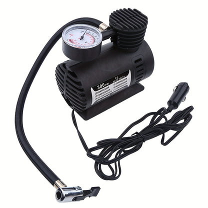 12V 300 PSI Compact Air Compressor Pump – Portable Car Tire Inflator for Cars, Bikes, Motorcycles & Balls, Plugs into Car Cigarette Lighter, No Battery Needed | Velora