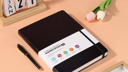 A4 Hardcover Notebook 320 Pages – Large College Ruled Leather Journal for Women Men, 100GSM Thick Paper 8.5x11 Lined Notebook for Work School Study Writing Business, 6 Colors