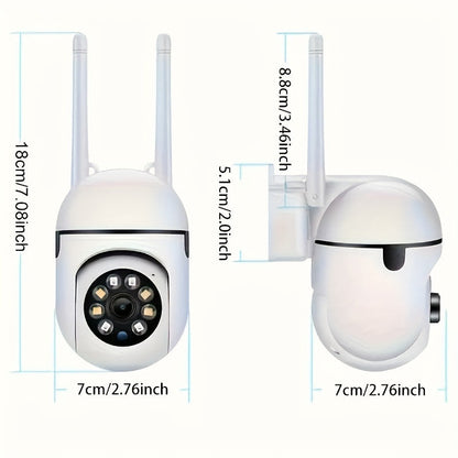 WiFi Security Camera 2-Pack 3MP Full HD - Night Vision, 2-Way Audio, Motion Detection & Real-Time Alerts, IP54 Waterproof Indoor Outdoor Surveillance Camera with App Remote Access & USB