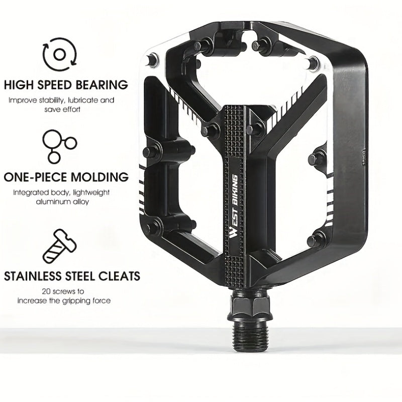 Aluminum Alloy Bike Pedals 3 Bearings Non-Slip Lightweight Bicycle Pedals with Hexagonal Sleeve for Mountain Bikes & Road Bikes – Easy Install, Durable Multi-Color Cycling Accessories, 1 Pair