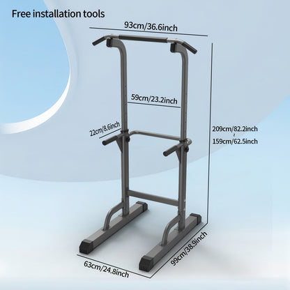 Freestanding Pull-Up Bar & Parallel Bar Station – Multifunctional Home Gym Equipment for Adults, Upper Body Strength Training, Dips Chin-Ups Push-Ups, Heavy Duty Single Parallel Bar Frame