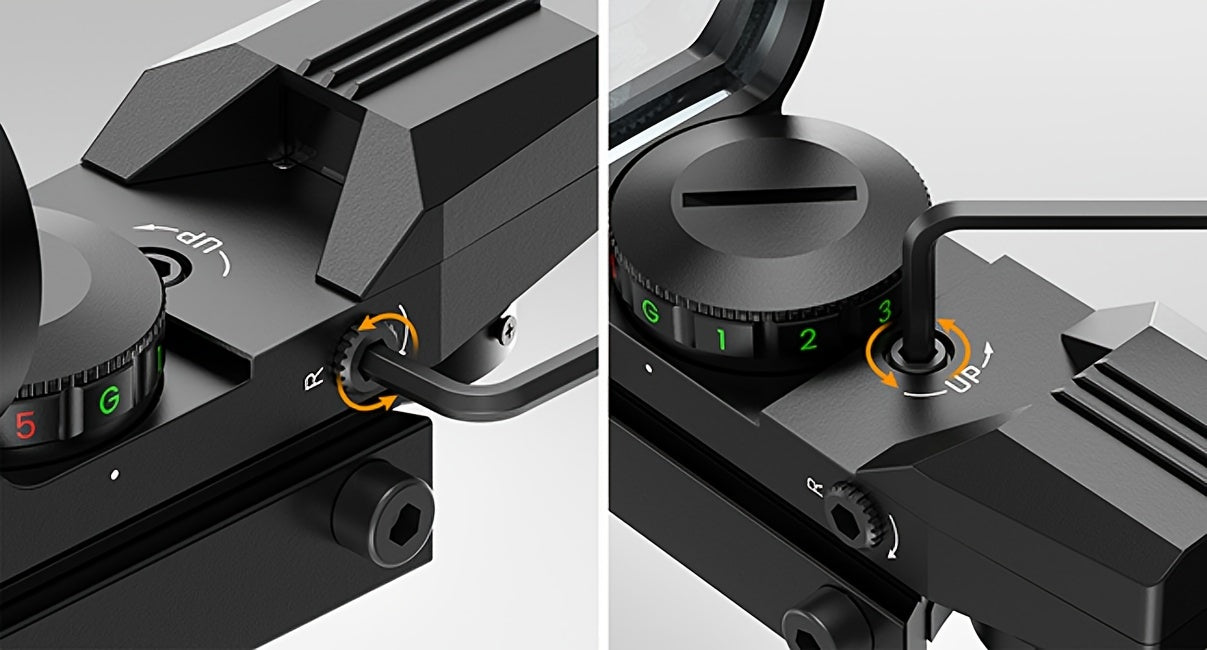 33mm Red Green Dot Sight – 4 Reticle Modes, 5 Brightness Settings, Parallax-Free Ultralight Rail Mount Scope for Rifles Shotguns Carbines, Hunting Target Shooting Tactical Use, CR2032 Battery Included
