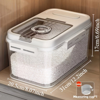 Airtight Food Storage Containers Set with Flip-Top Lid – 2.85 & 2.06 Gallon PET Square Rice Canister, Insect & Moisture Proof Grain Dispenser for Kitchen Pantry Organization – Reusable & BPA-Free