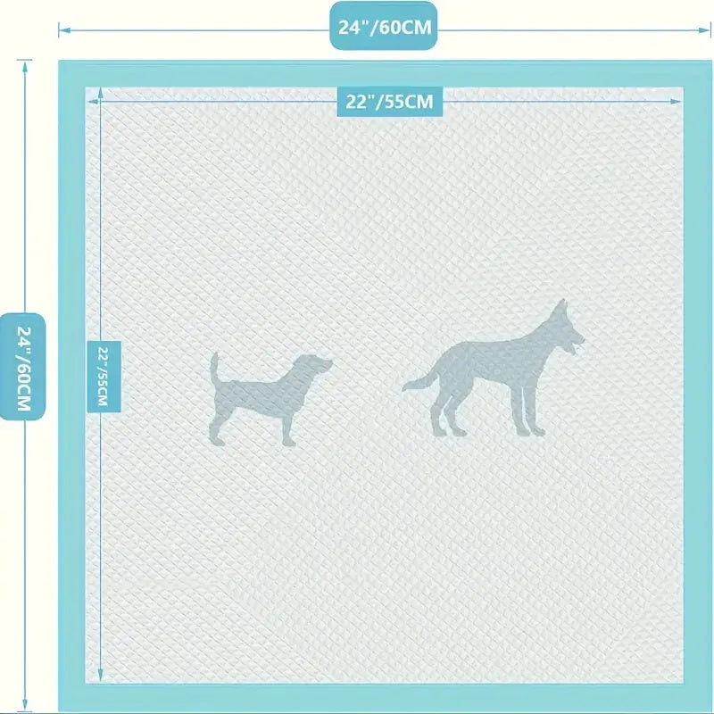 Extra Large Disposable Dog Training Pads 23.6x23.6 inch Leak-Proof Odor Control Absorbent Puppy Pee Pads Housebreaking Supplies Potty Training 50 100 200 Pack