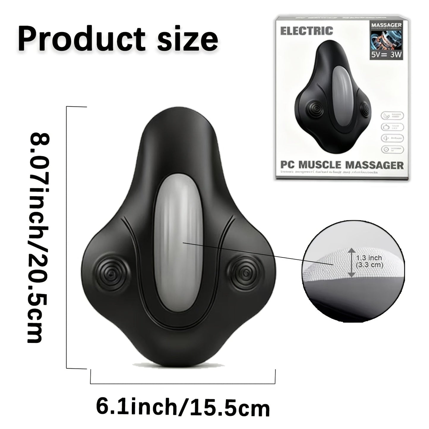 Electric Pelvic Floor Trainer – Cordless Kegel Cushion Device with 6 Vibration Modes for Pelvic Floor Exercises & Muscle Relaxation, Quiet Rechargeable Fitness Equipment for Men & Women at Home