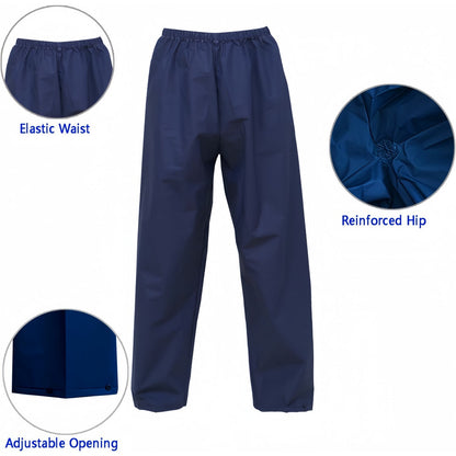 Waterproof Rain Suit for Men & Women – Lightweight Windproof Rain Coat with Pants, Packable Rain Gear for Hiking, Fishing, Cycling & Outdoor Sports, Navy Blue, S-XXXL