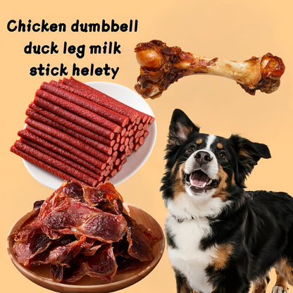 High Protein Dog Treats Chicken Duck Jerky Grain-Free Training Rewards Sausage Dental Health Low Fat Easily Digestible Medium Large Breeds Gift Box Multi-Flavor Sets