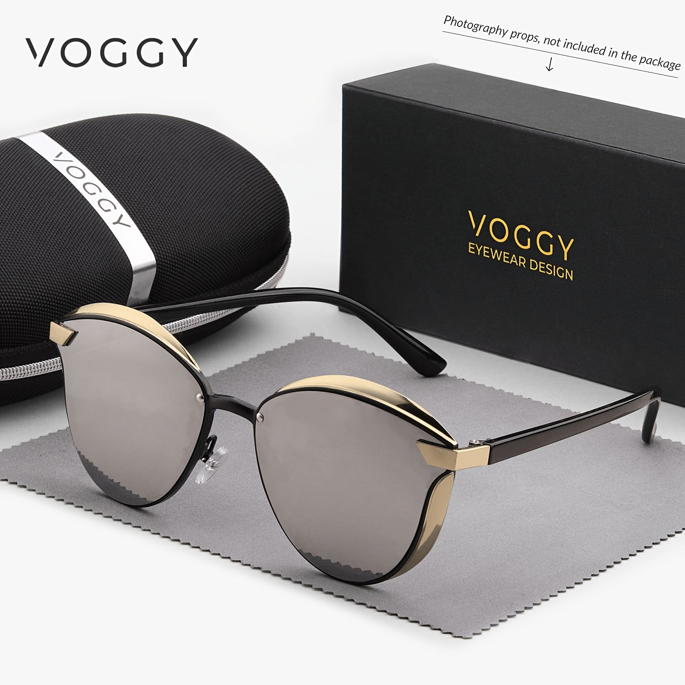 VOGGY Retro Butterfly UV400 Polarized Sunglasses for Men & Women – Lightweight Metal Frame Mirrored Lens, 8 Colors, Driving Hiking Cycling Fishing Travel Gift Box Included