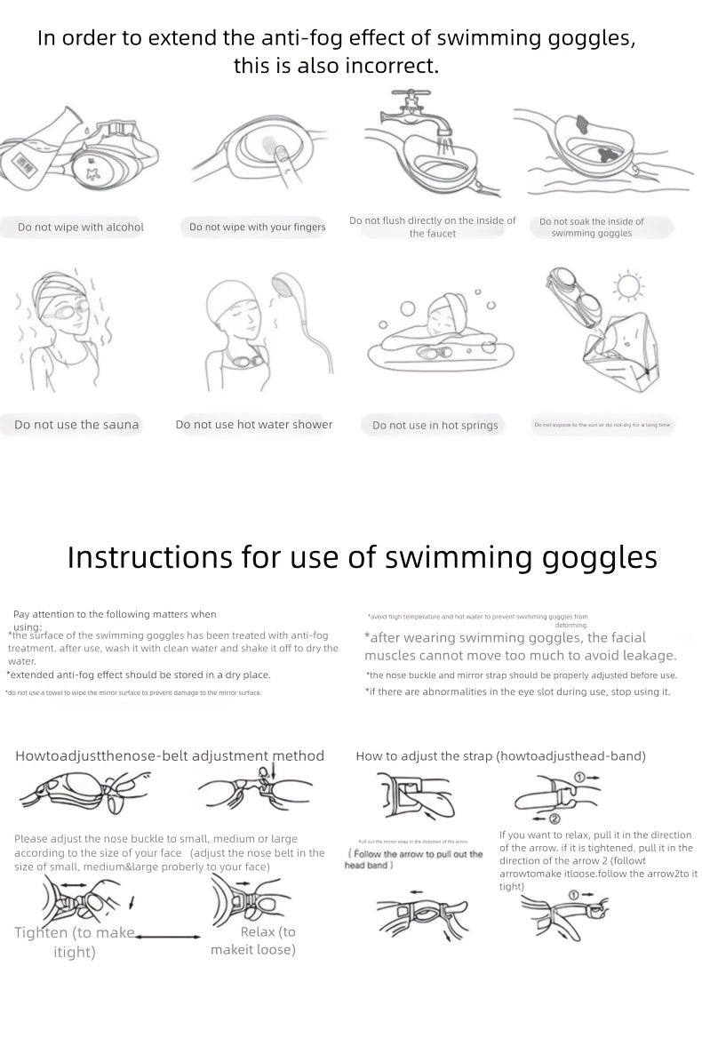 Anti-Fog Swim Goggles 2-Pack with Earplugs, Nose Clip & Waterproof Bag – UV Protection Swimming Goggles for Men, Women & Teens, Outdoor Pool & Water Sports Accessories Kit