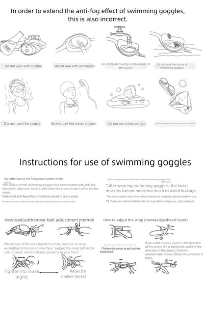 Anti-Fog Swim Goggles 2-Pack with Earplugs, Nose Clip & Waterproof Bag – UV Protection Swimming Goggles for Men, Women & Teens, Outdoor Pool & Water Sports Accessories Kit
