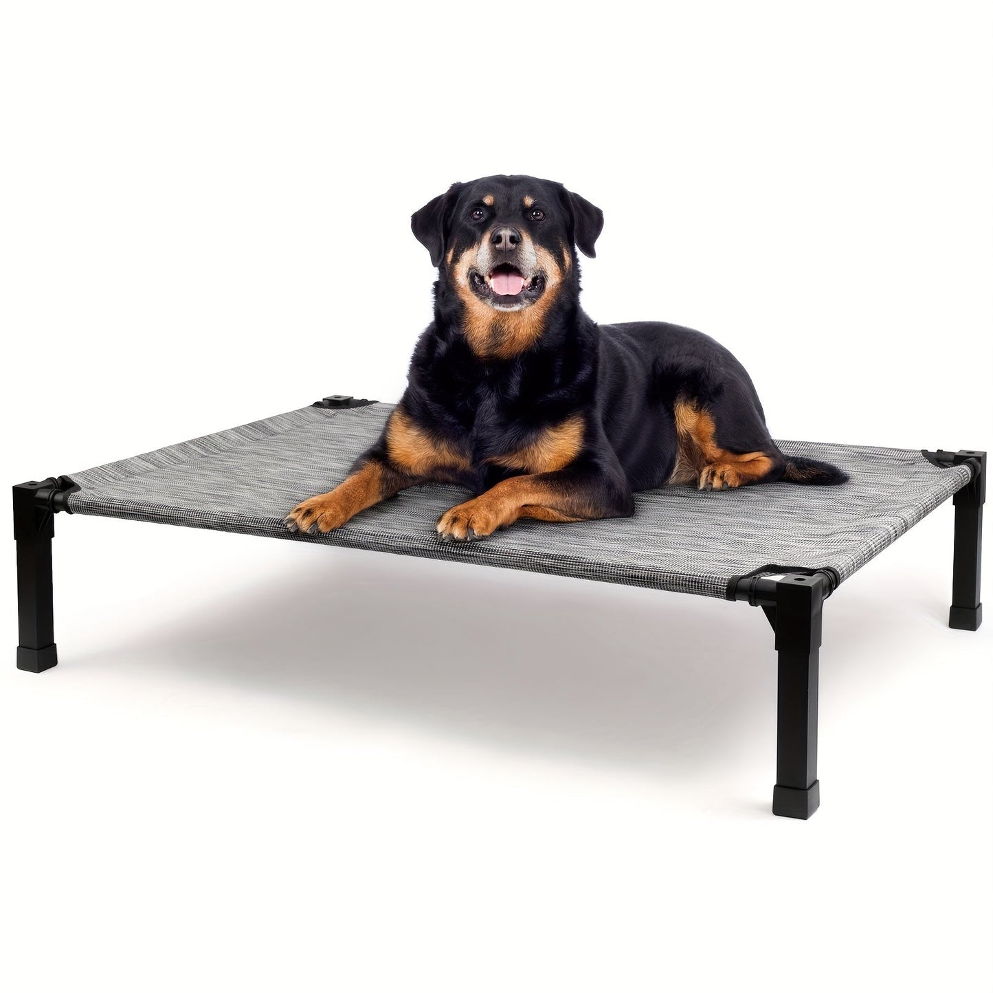 Cooling Elevated Dog Bed Raised Cot with Breathable Mesh and Metal Frame - Washable Portable Dog Cot with No-Slip Feet for Indoor and Outdoor Use, Multiple Sizes and Colors Available