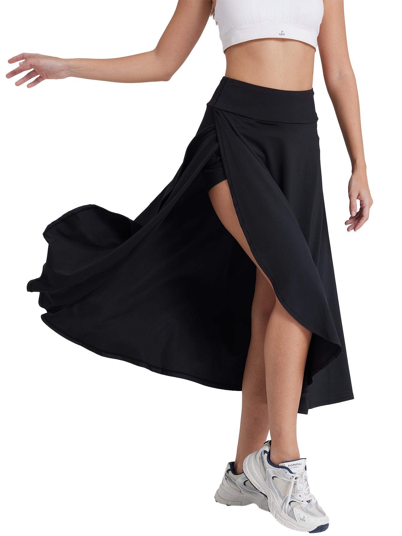 Women's 2-in-1 High Waist Skort with Inner Shorts & Pockets – Lightweight Stretchy Activewear Tennis Skirt for Sports Gym Workout Casual Wear, XS-XXL, Multiple Colors