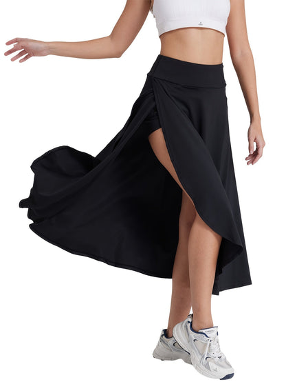 Women's 2-in-1 High Waist Skort with Inner Shorts & Pockets – Lightweight Stretchy Activewear Tennis Skirt for Sports Gym Workout Casual Wear, XS-XXL, Multiple Colors