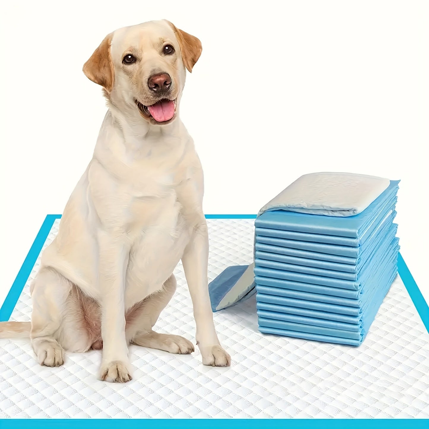 Super Absorbent Dog Pee Pads 23.6x23.6 Inch for Puppy Training & Indoor Pet Toilet Use – Leak-Proof Odor-Control Training Pads, 50 / 100 / 200 / 400 Count Bulk Value Packs