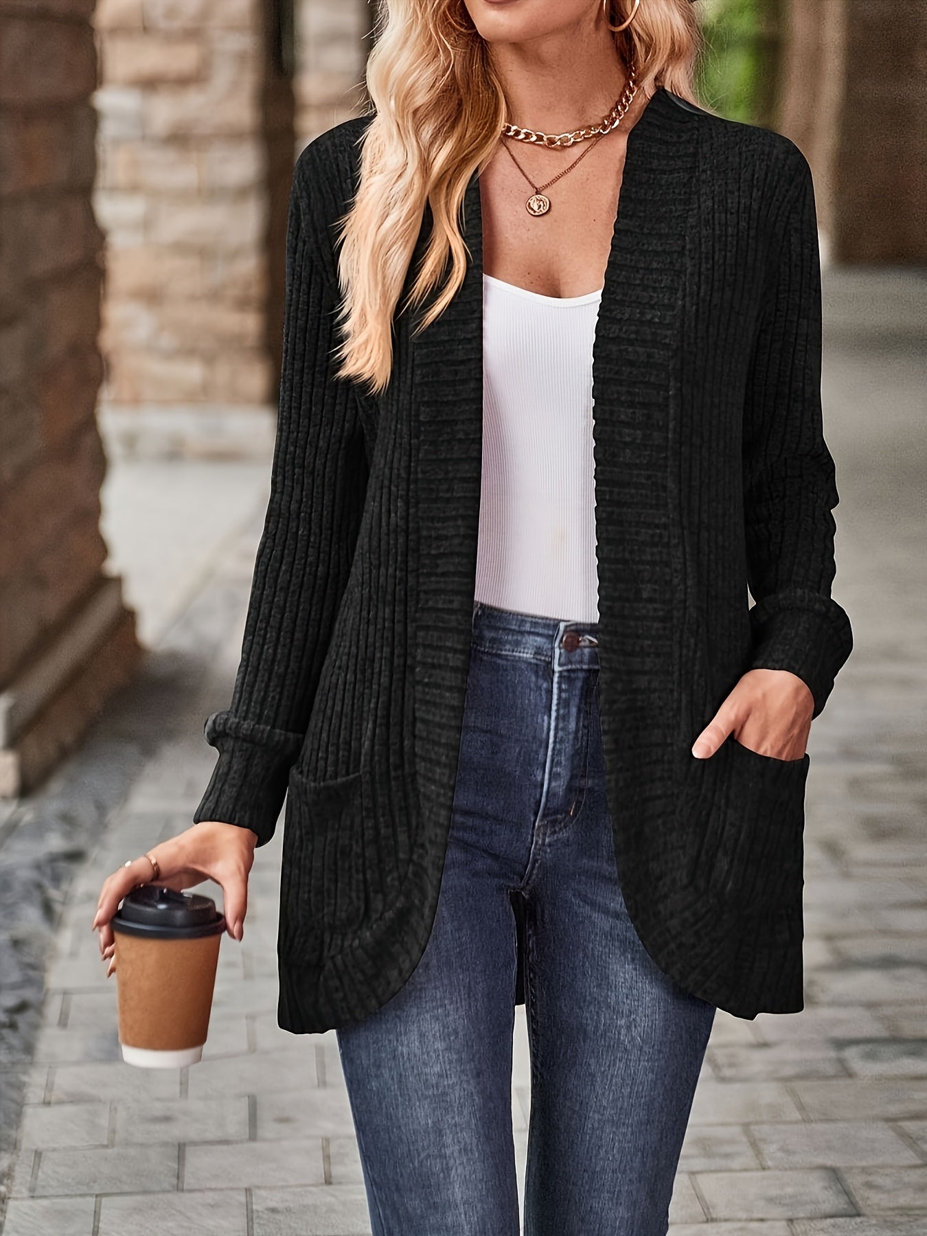 Women's Loose Casual Long Sleeve Blouse Solid Color Pocket Thread Splicing Relaxed Fit Top 10 Colors S-XXL Everyday Wear