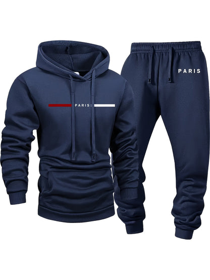 Men's 6-Piece Tracksuit Set Hoodie & Jogger Pants - City Print Street Style Sportswear for Jogging Outdoor Fitness Casual Wear S-XXL