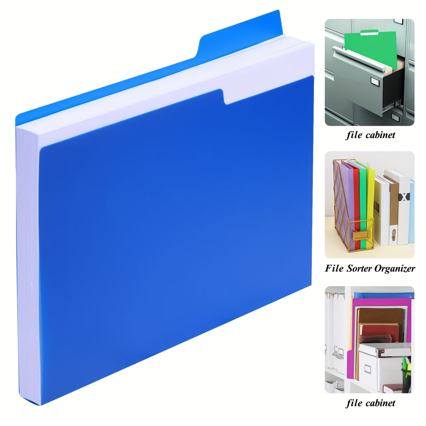 Plastic Manila Folders 27/54 Pack – 9 Colors Heavy Duty Poly Filing Folders, Letter Size 1/3 Cut Tab, Back to School Classroom Organization for Office, Teachers & Students