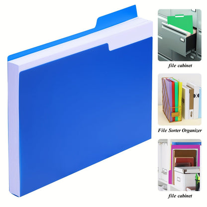 Plastic Manila Folders 27/54 Pack – 9 Colors Heavy Duty Poly Filing Folders, Letter Size 1/3 Cut Tab, Back to School Classroom Organization for Office, Teachers & Students