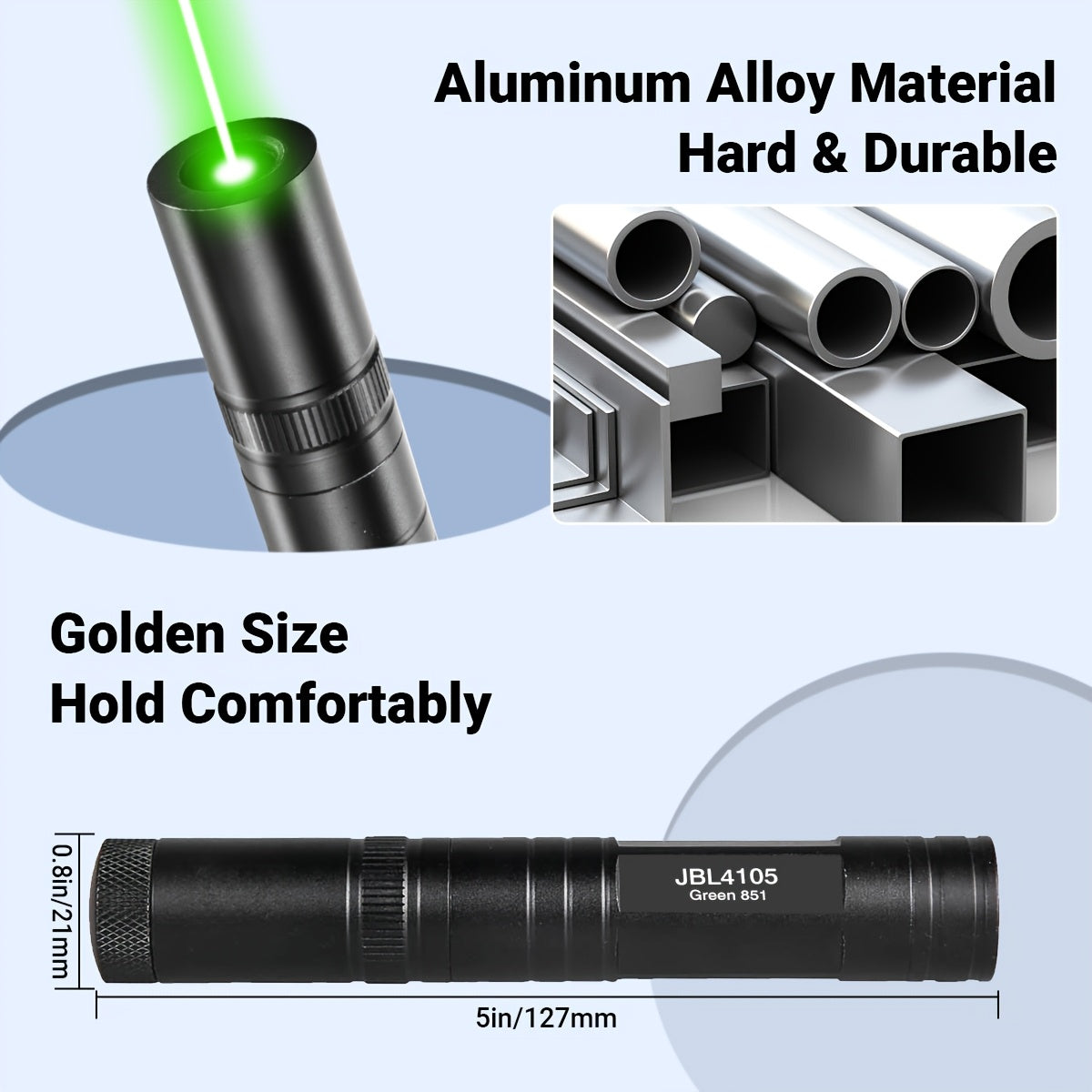 High Power Green Laser Tactical Flashlight Rechargeable with Star Cap & 16340 Battery – 200M Range Green Beam Pointer for Astronomy, Presentations, Construction & Outdoor Adventures (1 or 2 Set)