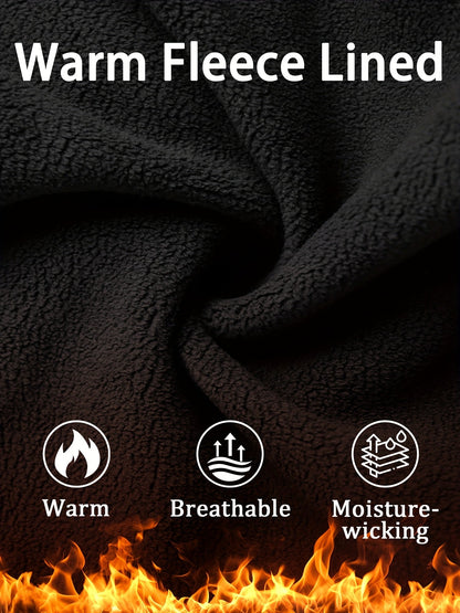 Men's Tactical Winter Pants Heavy-Duty Thickened Insulated Work Pants, 300g/m² 100% Polyester MOLLE System Multi-Pocket Baggy Snow Pants for Hiking Hunting Construction Outdoor