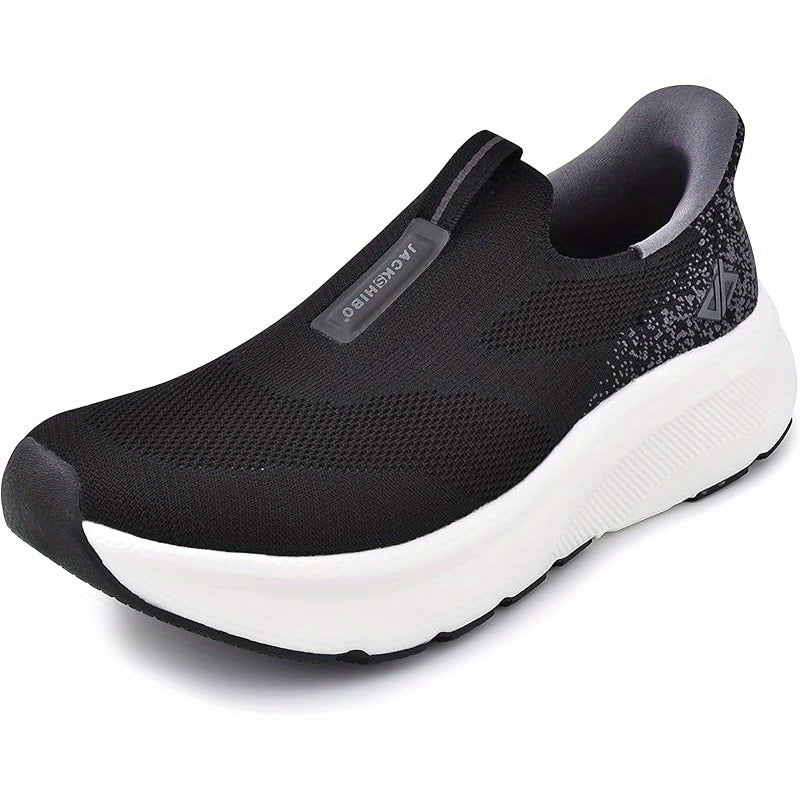 Men's Hands-Free Slip-On Orthopedic Sneakers – Wide Toe Box, Arch Support, Metatarsal Pad, Cushioned Zero Drop Sole, Mesh Upper, Walking Shoes for Comfort & Pain Relief