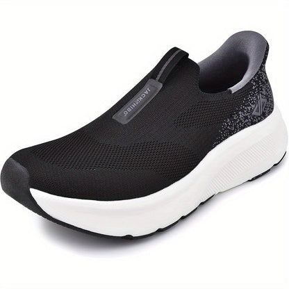 Men's Hands-Free Slip-On Orthopedic Sneakers – Wide Toe Box, Arch Support, Metatarsal Pad, Cushioned Zero Drop Sole, Mesh Upper, Walking Shoes for Comfort & Pain Relief