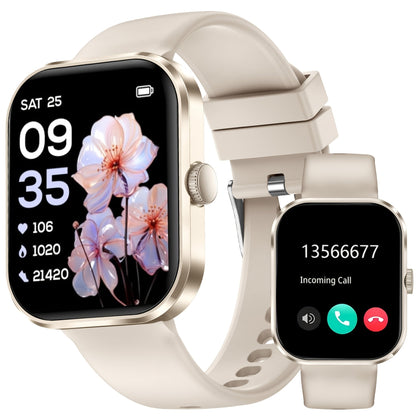Smart Watch 1.91 Inch AMOLED HD Touchscreen Voice Calling Music Playback Voice Assistant Multiple Sports Modes Compatible with iPhone Android Fitness Tracker Black Pink Yellow Silver