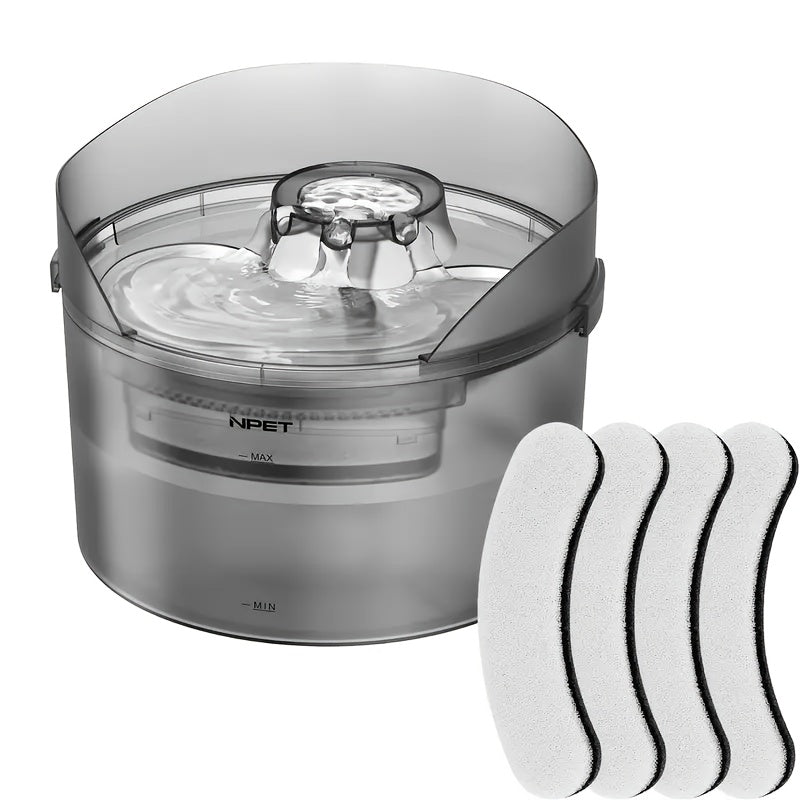 Large Dog Water Fountain 5L & 8L with Triple Filtration System, Automatic Pet Water Dispenser with Splatter Guard & Cleaning Kit for Large Dogs and Multiple Pets – Quiet Pump, No Battery Needed