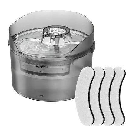 Large Dog Water Fountain 5L & 8L with Triple Filtration System, Automatic Pet Water Dispenser with Splatter Guard & Cleaning Kit for Large Dogs and Multiple Pets – Quiet Pump, No Battery Needed
