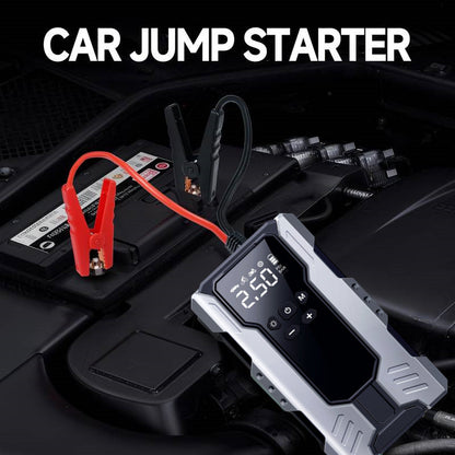 7-in-1 Portable Car Jump Starter 10000mAh – Multi-Functional Emergency Battery Booster with LED Emergency Light for Gas (2.64 Gal) & Diesel (2.38 Gal) Engines, Car Emergency Tool Kit