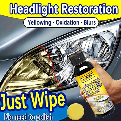 Car Headlight Restoration Fluid 100ml – Crystal Plating Coating Agent for Oxidation, Yellowing, Scratches & Blurring – Headlight Refurbishment & Enhancement Solution – Velora