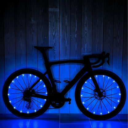 LED Bike Wheel Lights 2-Pack - Ultra Bright Bicycle Spoke Lights Safety Warning Tire Strip Light for Night Cycling, Multicolor Decoration Bike Accessories