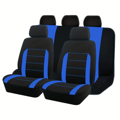 Car Seat Covers Full Set 5-Seat Universal Fit – Breathable Wear-Resistant Fabric with Foam Cushioning for SUV, Sedan, Minivan & Truck – All-Season, 10 Color Options – Velora