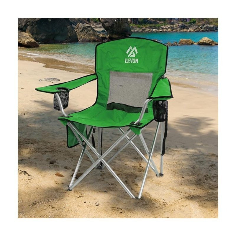 Folding Camping Chair with Tilting Canopy Sunshade – 225LBS Capacity, 22.8" Wide Seat, Mesh Cup Holder & Carry Bag, Portable Beach Lawn Chair for Camping, Hiking & Outdoor Events – 9 Color Options