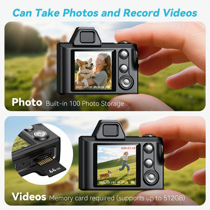 Mini Keychain Camera 1080P HD 2MP with 64GB Memory Card – Compact Portable Thumb-Sized Camcorder, Micro Pocket Camera, Great Gift for Girlfriend, Boyfriend, Travelers & Kids